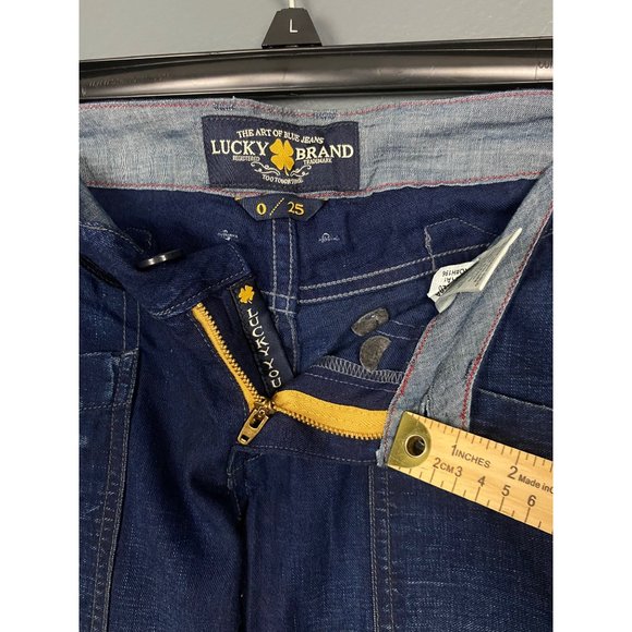 LUCKY BRAND Size 0/25 Blue Jeans Rancher Trouser Wide Leg NEW NWT - Picture 4 of 12